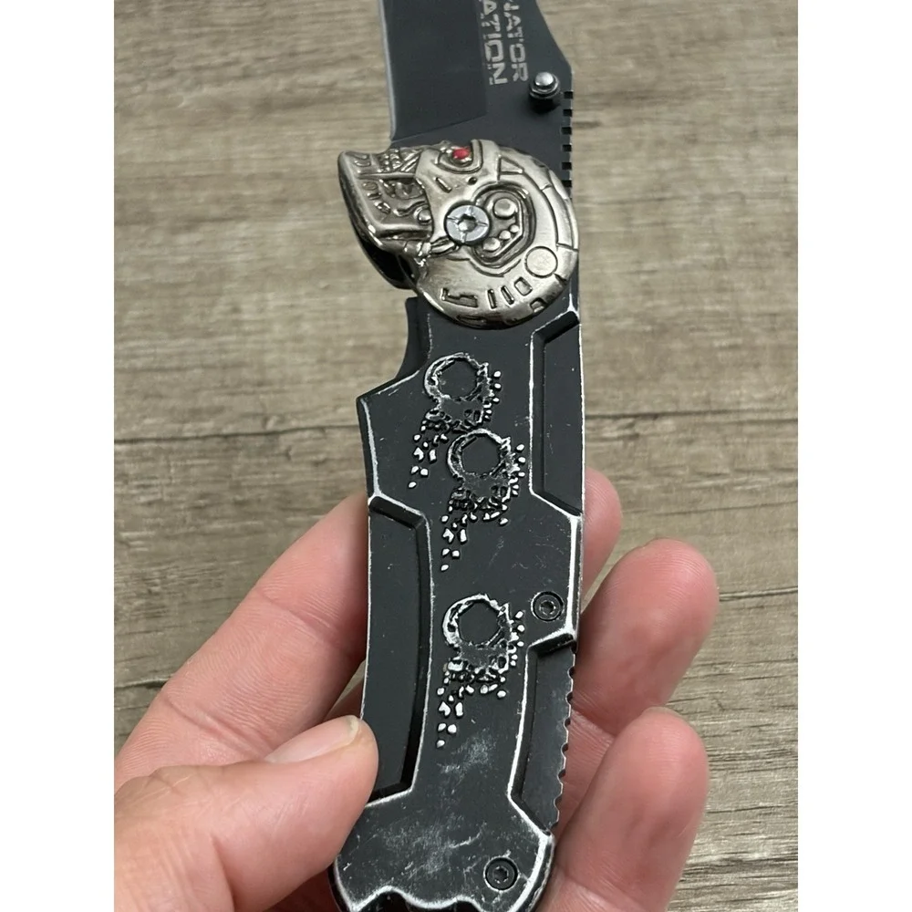 Terminator Salvation Knife Folding Pocket Schwarzenegger Movie Master Cutlery